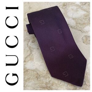 Gucci 100% Silk G Monogram Tie